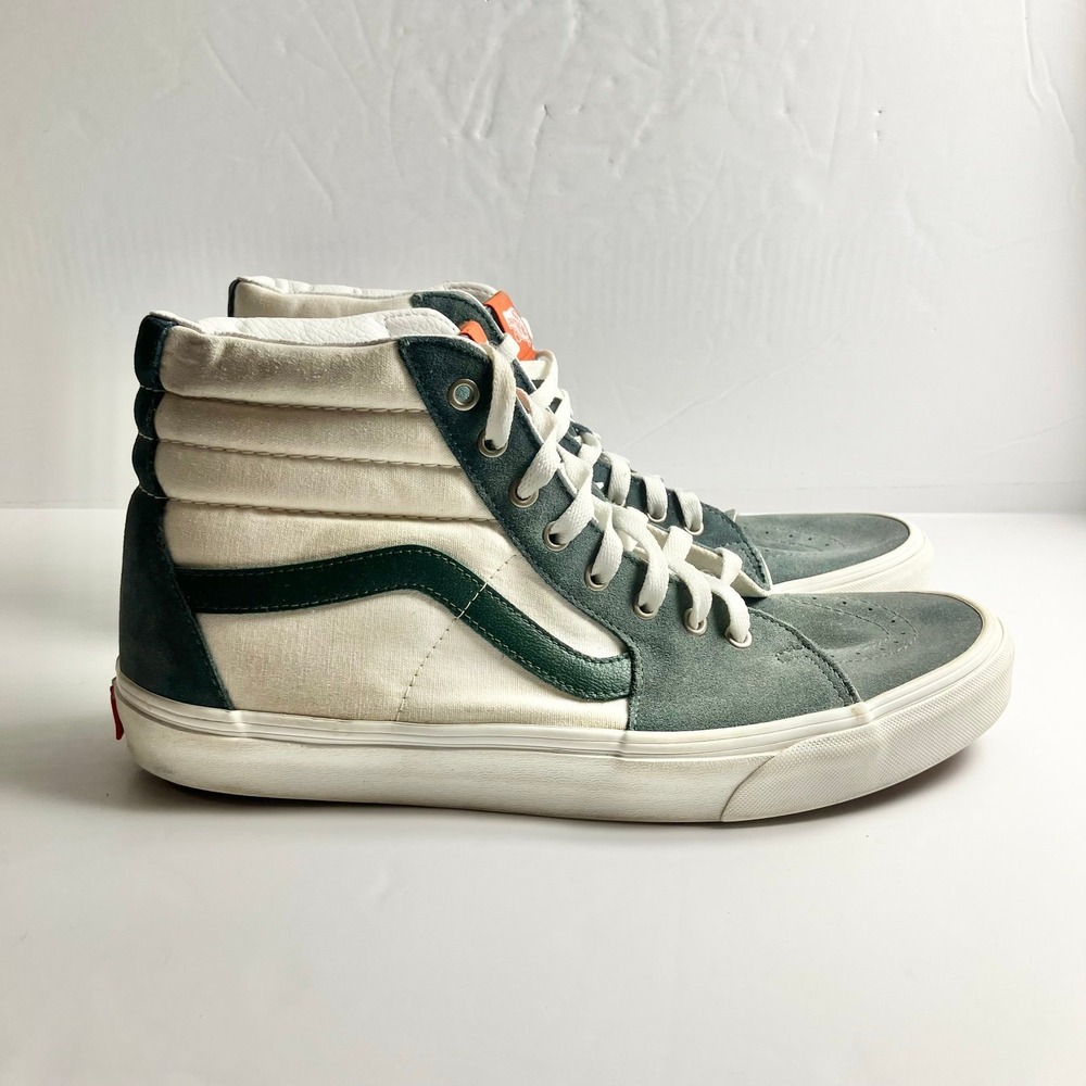 VANS Sk8-Hi Pro Varsity Canvas Skateboarding Shoes Mens Size 13 Blue Green
